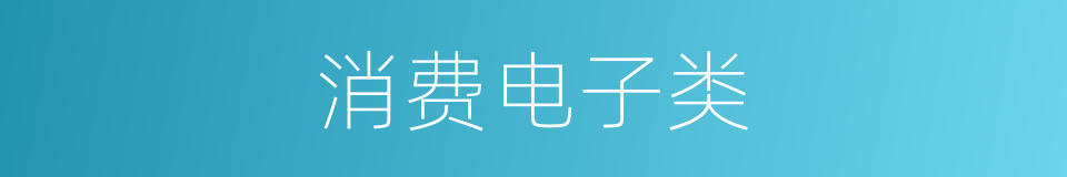 消费电子类的同义词