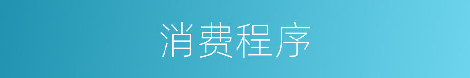 消费程序的同义词