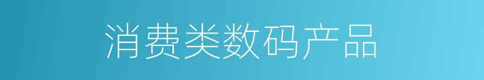 消费类数码产品的同义词