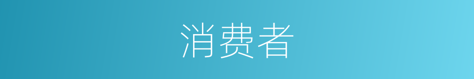 消费者的意思