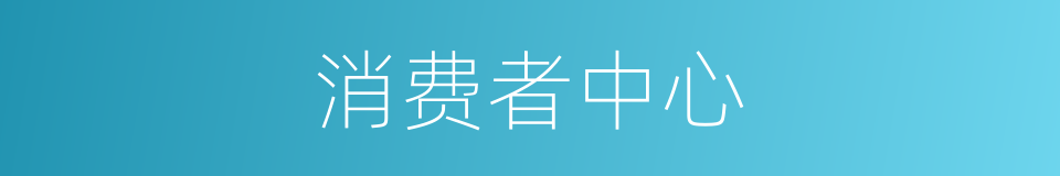 消费者中心的同义词