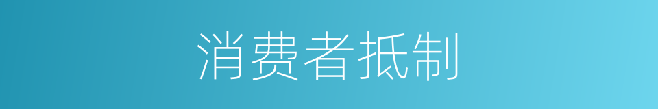 消费者抵制的同义词