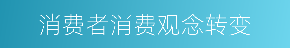 消费者消费观念转变的同义词