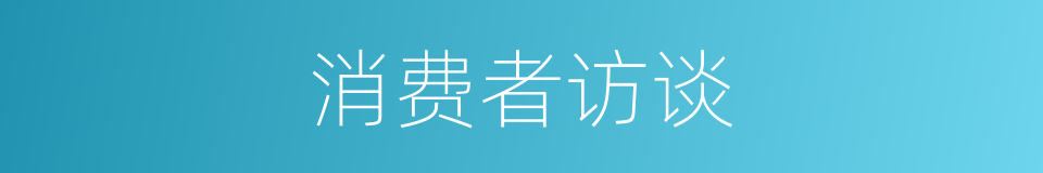 消费者访谈的同义词