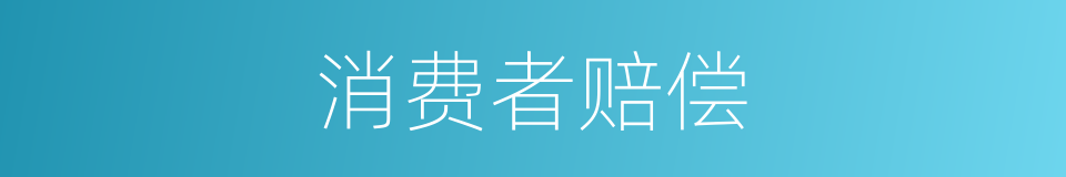 消费者赔偿的同义词