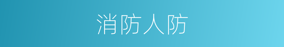 消防人防的同义词