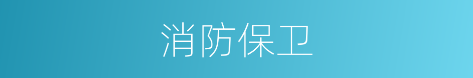 消防保卫的同义词