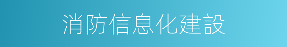 消防信息化建設的同義詞