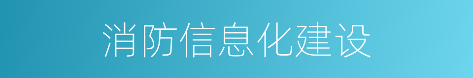 消防信息化建设的同义词