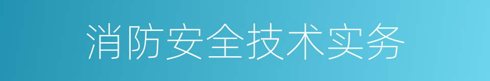 消防安全技术实务的同义词