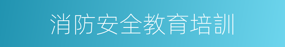 消防安全教育培訓的同義詞