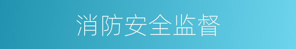 消防安全监督的同义词