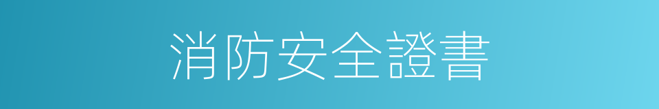 消防安全證書的同義詞