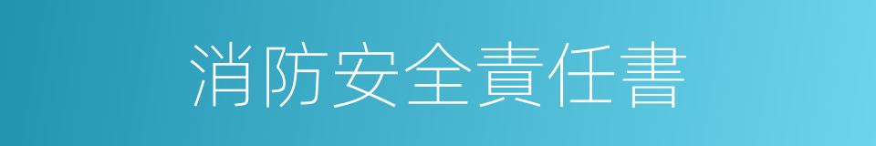 消防安全責任書的同義詞