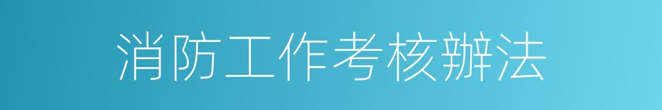 消防工作考核辦法的同義詞