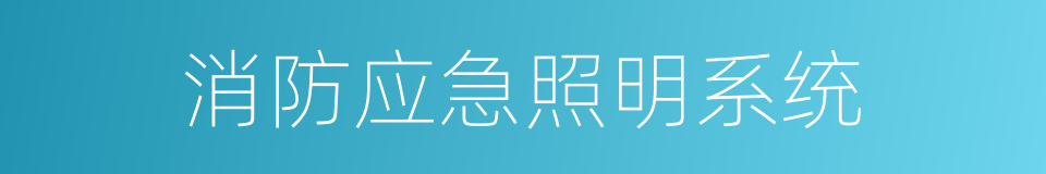 消防应急照明系统的同义词