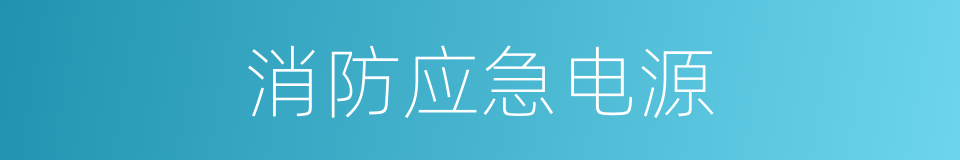 消防应急电源的同义词