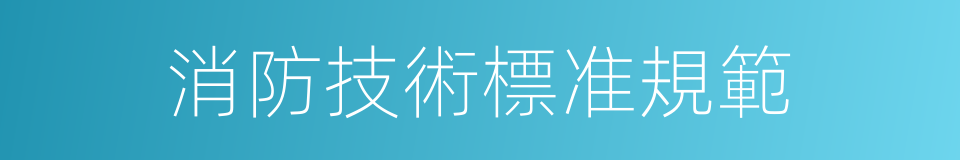 消防技術標准規範的同義詞
