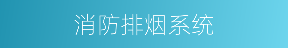 消防排烟系统的同义词