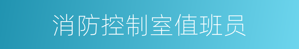 消防控制室值班员的同义词