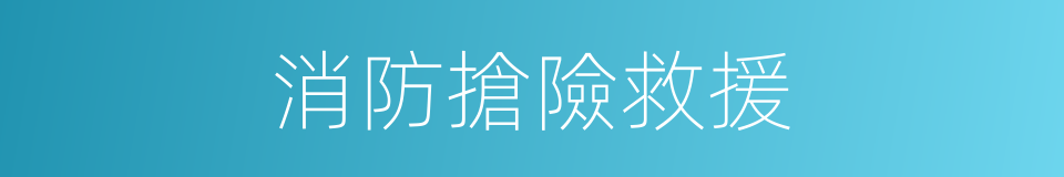 消防搶險救援的同義詞