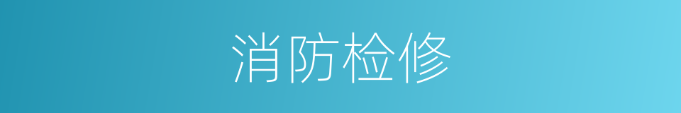 消防检修的同义词
