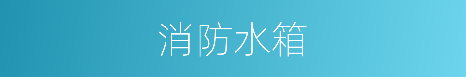 消防水箱的同义词