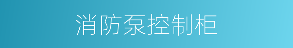 消防泵控制柜的同义词