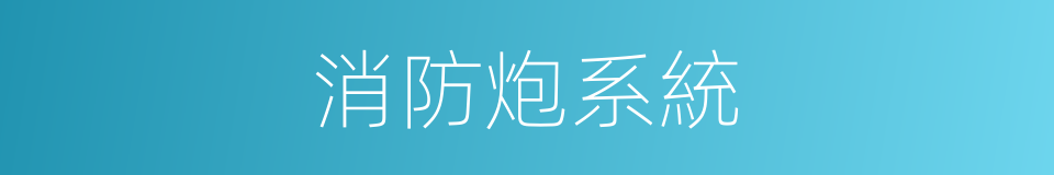 消防炮系統的同義詞