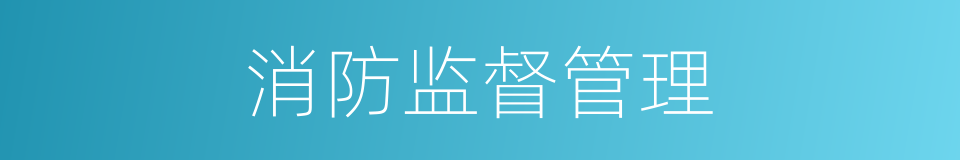 消防监督管理的同义词