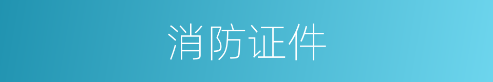 消防证件的同义词