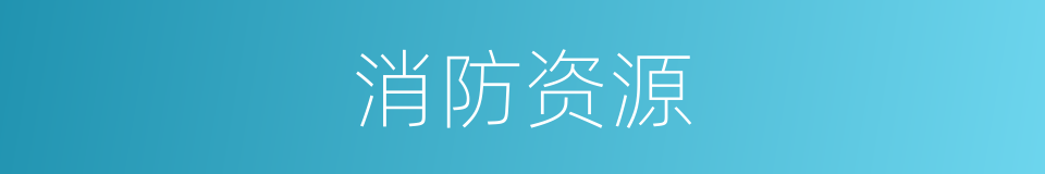 消防资源的同义词