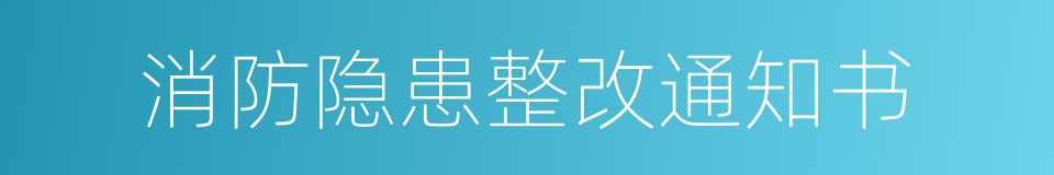 消防隐患整改通知书的同义词