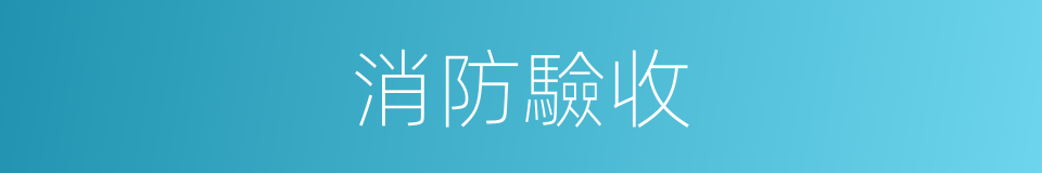 消防驗收的同義詞