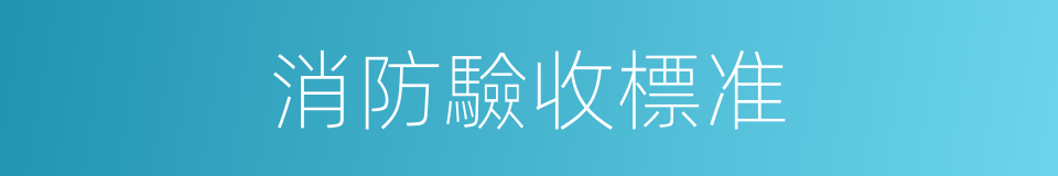 消防驗收標准的同義詞