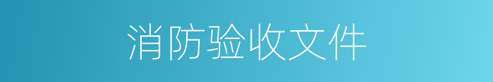 消防验收文件的同义词