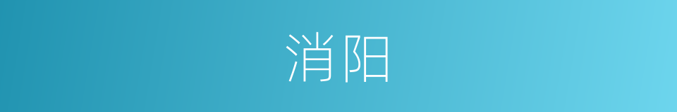 消阳的同义词