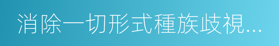 消除一切形式種族歧視國際公約的同義詞