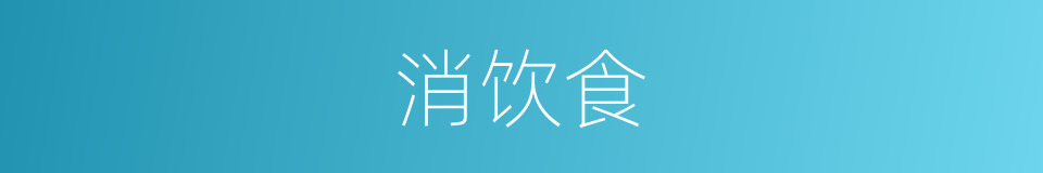 消饮食的同义词