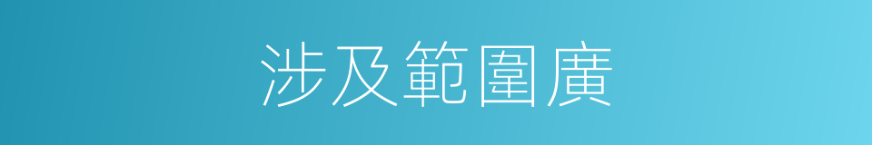 涉及範圍廣的同義詞