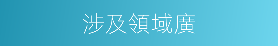 涉及領域廣的同義詞