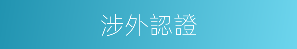 涉外認證的同義詞
