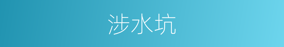 涉水坑的同义词