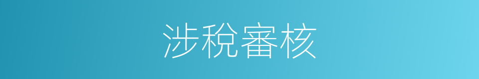 涉稅審核的同義詞