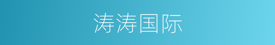 涛涛国际的同义词