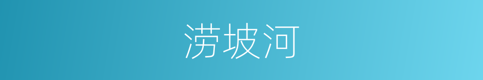 涝坡河的同义词