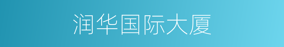 润华国际大厦的同义词