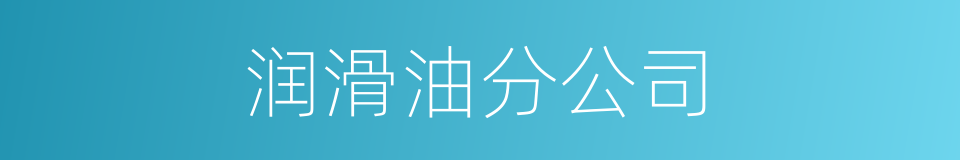 润滑油分公司的同义词
