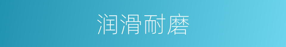 润滑耐磨的同义词