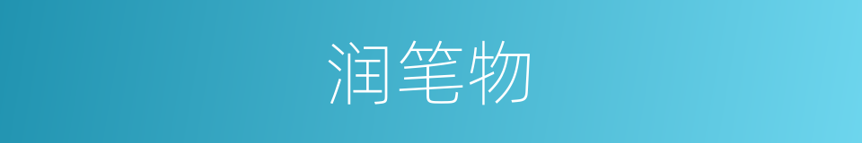 润笔物的同义词